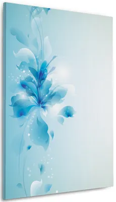Produktbild von Wallario Premium Leinwandbild Blaues Blumenbuket in Größe 60 x 90 cm