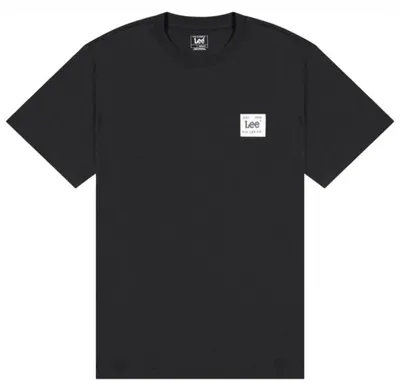 Obrázek produktu pro Lee | Pánské tričko Woven Label Tee Černé bavlněné tričko, velikost M