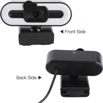 Immagine prodotto di webcam USB plug-and-play 4K con illuminazione integrata del microfono per streaming live, videochiamate, conferenze, lezioni online