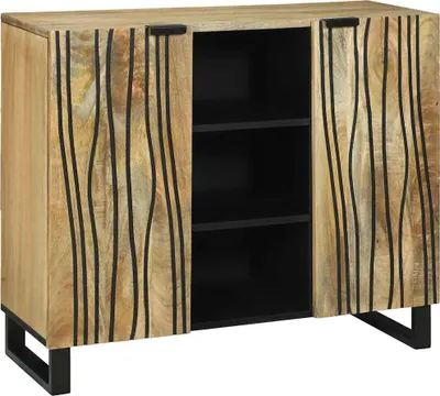 Produktbild von Sideboard Braun 90 x 33 x 75 cm massives Mangoholz