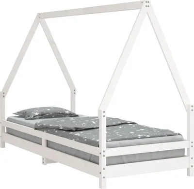 Obrázok produktu pre detská postieľka vidaXL biela 90x200 cm z masívneho borovicového dreva