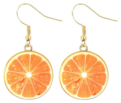Produktbild von 1 Paar Ohrringe Orange, Früchte Orange Ohrringe Damen,Orangenscheiben,für Den Al