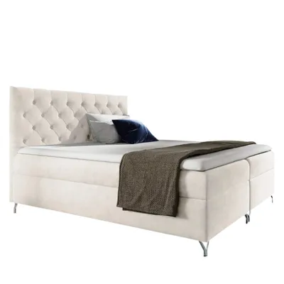 Zdjęcie produktu dla Kondela Łóżko podwójne Boxspring Guliette 180 - białe (Velvet)