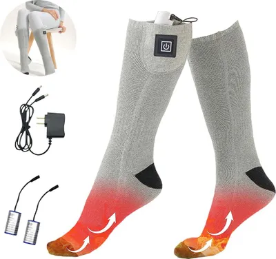 Produktbild von 1 Paar beheizbare Socken mit wiederaufladbarem Akku für Damen und Herren, Thermofußwärmer