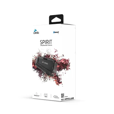 Produktbild von Cardo Spirit Motorrad-Intercom, 2 Kanäle, 400 m Reichweite, Schwarz