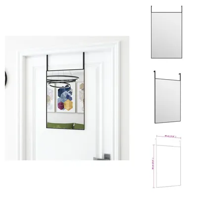 Image de vidaXL Miroir de porte noir 40x60 cm verre et aluminium - miroir