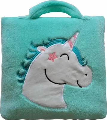 Obrázek produktu pro Polštářová přikrývka 2v1 75x100 Unicorn mint z mikrovlákna Domarex