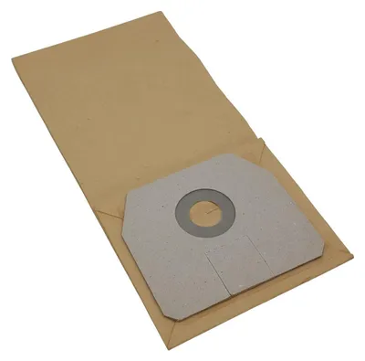 A vacuum cleaner bag is shown against a white background.