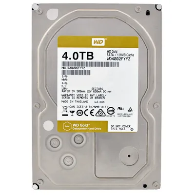 Produktbild von Western Digital Gold 4TB WD4002FYYZ 7200 RPM 128MB Sata III 3,5 Zoll