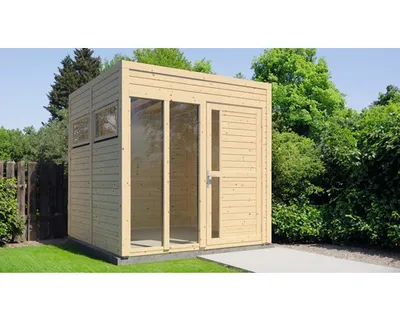Produktbild von Gartenhaus Bertilo Cubo 2 Office inkl. Fußboden 226 x 240 cm natur