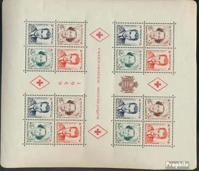 Produktbild von Briefmarken Monaco 1949 Mi Block3A (kompl.Ausg.) postfrisch Rotes Kreuz