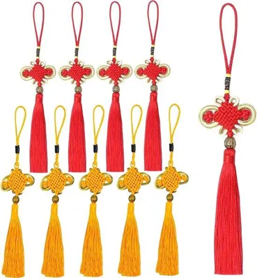 Image de Guirlandes décoratives faites main - Rubans de 25 cm de long, confectionnés à la main, pour la décoration d'intérieur