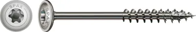 Produktbild von SPAX HI.FORCE, Vollgewinde, Tellerkopf, T-STAR plus, 4CUT, Edelstahl rostfrei A2 - Größe: 6,0 x 100 mm - Menge: 100 Stück