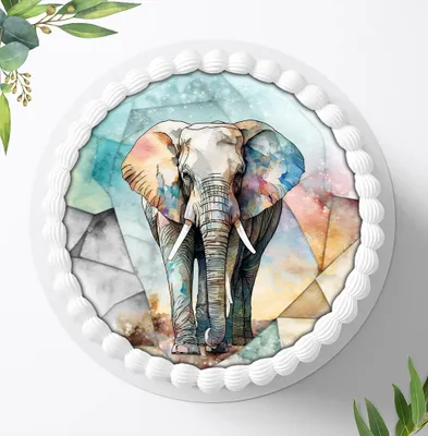 Produktbild von Für die Geburtstags Torte ein Tortenaufleger, Zuckerbild mit dem Motiv: Dschungeltiere, Essbares Foto für Torten, Fondant, Ø 20cm, 1285z