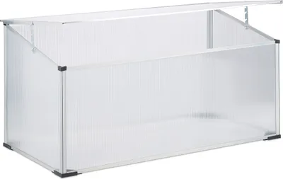Produktbild von relaxdays Cold frame plastic transparent rectangular 100.0 x 50.0 cm