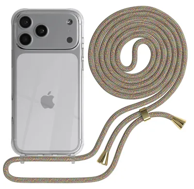 Produktbild von EAZY CASE Handykette mit Hülle für Apple iPhone 17 Pro Max Backcover Handykette, zum Umhängen in Bunt