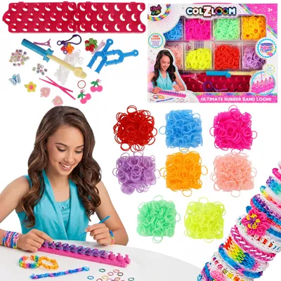 Produktbild von Kreativset zur Herstellung von ARMBÄNDERN, DIY-SCHMUCKSET MIT GUMMIBÄNDERN, FÜR KINDER AB 3 JAHREN