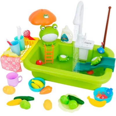 Produktbild von 2-in-1 Küchenspielzeug Set - Angelspiel und Küchenzubehör für Kinder