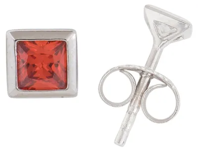 Image de Miamar 01.1099O : Boucles d'oreilles pour femmes, argent, couleur orange