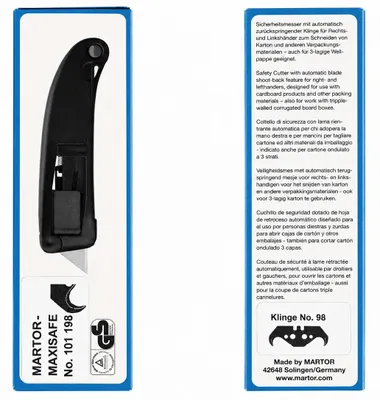 Produktbild von MARTOR MAXISAFE 101198 Sicherheitsmesser Paketmesser Cuttermesser Teppichmesser