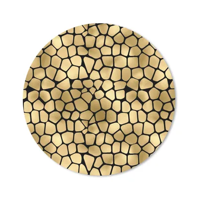 Produktbild von MuchoWow® Mauspad Mousepad Muster - Formen - Gold 50x50 cm - Mousepads - Maus Mat - Pad - Mausunterlage - Vinyl