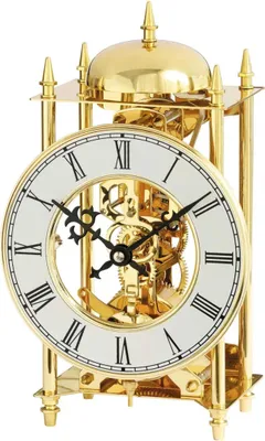 Produktbild von AMS 1183 Tischuhr Stiluhr Messing mechanisch 14-Tage Schlagwerk auf Glocke