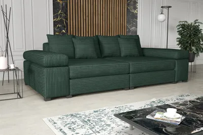 Produktbild von Big Sofa Couchgarnitur Megasofa Riesensofa AREZZO Stoff Tilia Flaschengrün