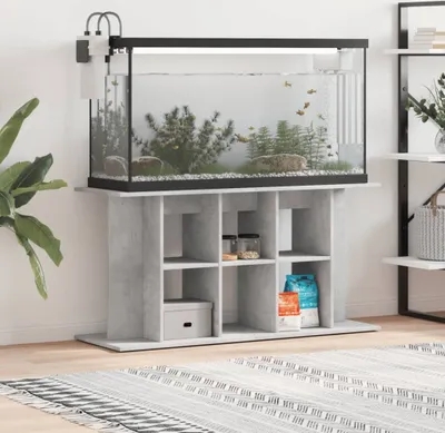 Produktbild von PUEAZU Aquariumständer Betongrau 120 x 40 x 60 cm Holzwerkstoff - Sonstiges Aquarienzubehör &13394