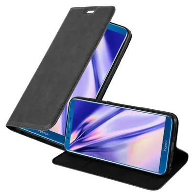 Produktbild von Cadorabo Hülle für Honor 9 LITE Schutz Hülle in Schwarz Handyhülle Etui Case Cover Magnetverschluss