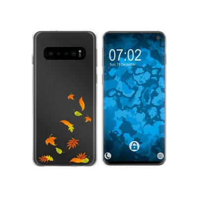 Produktbild von PhoneNatic Case kompatibel mit Samsung Galaxy S10 Silikon-Hülle Herbst Blätter/Leaves M1