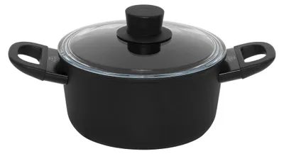 Obrázek produktu pro BALLARINI 75002-920-0, Kulatý, Černá, Hliník, Černá, Plyn, Indukční, Sklo