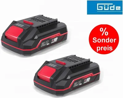 Produktbild von Güde Twinpack ProVolt APPV 18-20 2 x Akku AP18 / 2.0 Ah 18V Akkupack