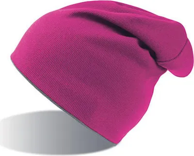Zdjęcie produktu dla Atlantis | Czapka typu beanie – kolor: fuksja/szary – rozmiar: uniwersalny
