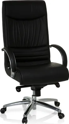 Produktbild von hjh OFFICE XXL Drehstuhl XXL F 400 Bürostuhl gepolstert bis 150 kg belastbar mit Armlehnen Leder für Büro, Zuhause
