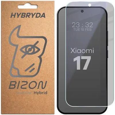 Produktbild von Hybridglas mit Privatschutzfilter für Xiaomi 17, Bizon Hybrid Shadow, Matt