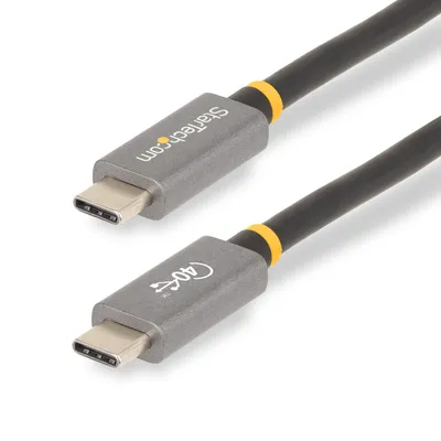 Immagine prodotto di StarTech.com Cavo USB4 da 1 m, Cavo USB Type-C  USB-IF, 40 Gbps, cavo di ricarica e trasferimento dati USB-C, 100W Power Delivery, 8K 60Hz, compatibile con Thunderbolt 4/3/USB 3.2