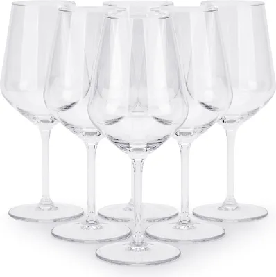Produktbild von WEINGLÄSER 530 ml Glas Rotweingläser Weinkelche 6er SET RUBIN