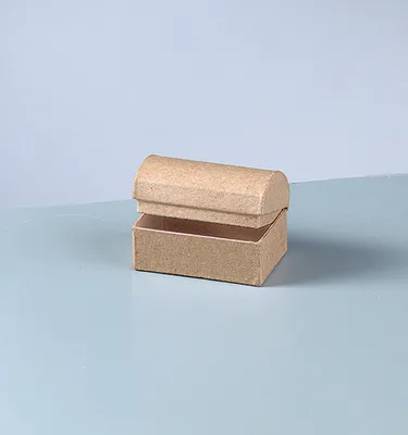 Produktbild von Schatztruhe Pappe Karton zum Basteln und Selbstgestalten 6x4x4cm