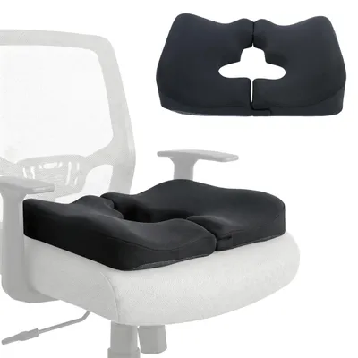 Obrázok produktu pre Ortopedický sedák do kancelárie a auta, ergonomická vankúšik z pamäťovej peny pre ľudí s hemoroidmi a na podporu regenerácie