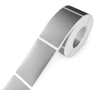 Obrázok produktu pre Samolepiace štítky, obdĺžnikový tvar, 42x23 mm, strieborné, 500 kusov