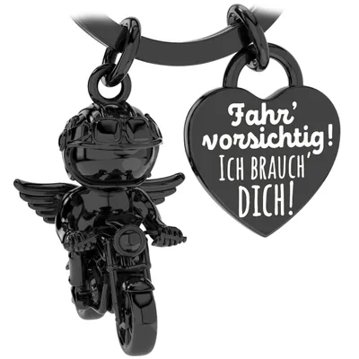 Produktbild von Motorrad-Schlossanhänger Engel, Motorradgeschenk für Männer, Sicherheit für Motorradfahrer, Metall-Geschenk für Motorradfans