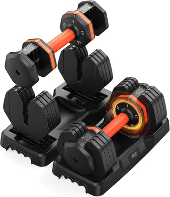 Produktbild von FEIERDUN Verstellbare Hanteln 21.8/30.8/39.9kg, 4-in-1 Set als Kurz-/Langhantel, Kettlebell & Push-up-Ständer, für Ganzkörpertraining zu Hause