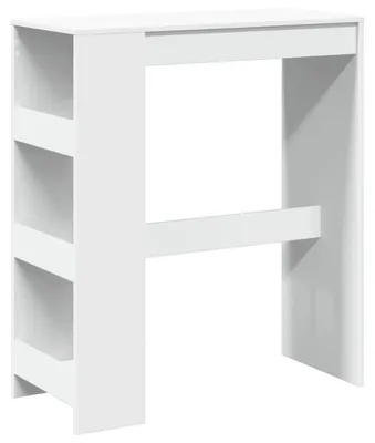 Produktbild von vidaXL Bartisch mit Regal Weiß 90x40x103,5 cm Holzwerkstoff