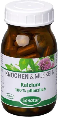 Produktbild von Sanatur Kalzium 100% pflanzlich 100 Kapseln (76 g)