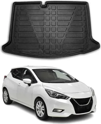 Image de Bac de coffre, bac de chargement pour Nissan Micra K14, modèles 2017-2025, en caoutchouc TPE, couleur noire