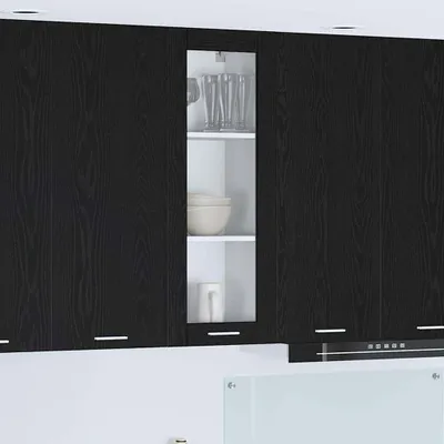 Produktbild von Möbel Hängeschrank Schwarz Eichen-Optik 40 x 31 x 100 cm - Küchenschränke &2604
