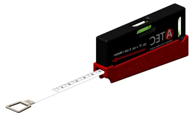 Produktbild von Wasserwaage mit 2m Maßband und 3-Grad-Neigung