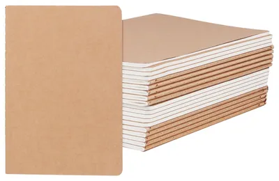Produktbild von Set von 20 A5 leeren Kraft-Notizbüchern für Zuhause und Büro