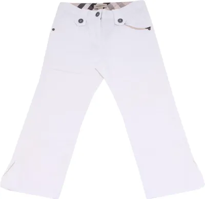 Produktbild von 4508S jeans bimba BURBERRY cotone bianco pantalone check jeans pant woman