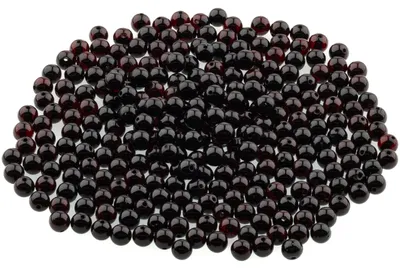 Runde Bernsteinperlen 5-6 mm, poliert, lose, 20 g